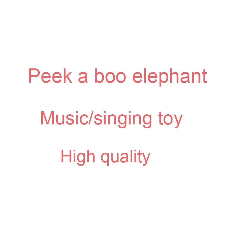 peekaboo talking and singing elephant