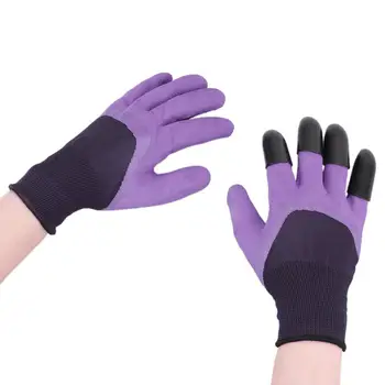 

1Pair Garden Gloves with Claws 4Plastic Garden Rubber Gloves With Claws Dig Plant Digging Planting Waterproof Work Glove Outdoor