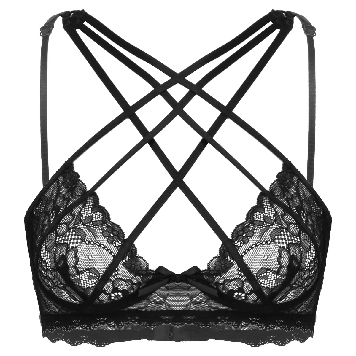 bralette with cross straps in front