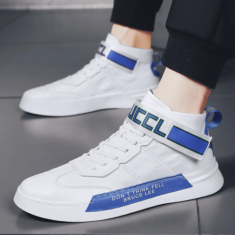 

MEN'S SHOES Versatile High-top Board Shoe 2019 Autumn New Style Reflective Trendy Shoes Elevator Sports Korean-style Trend Men's