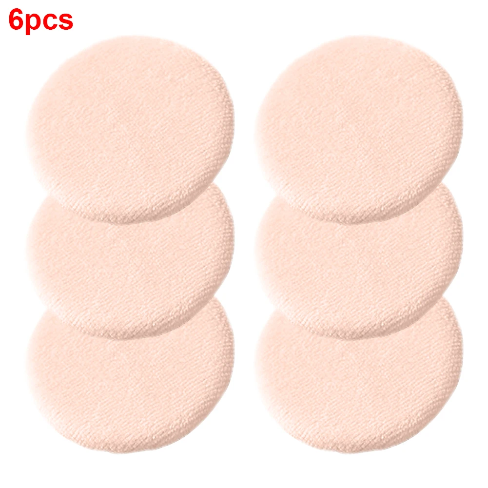 6 Pcs Flesh Tints Mini Blending Facial Fluff Surface Cotton Blend Women Cosmetic Tool Soft Powder Puff Round Portable Face Care |