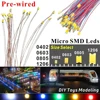 0805 1206 0603 0402 12V SMD LED Lights 1.5K Resistor Wired Strip For Micro Model Train/Building Sand Table Lighting Scene Layout 1