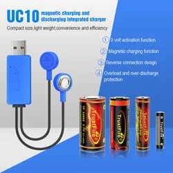 TrustFire UC10 Magnetic Battery Charger with power bank function Universal Charger for Li-ion 32650 21700 16340 26650 18650 Cell