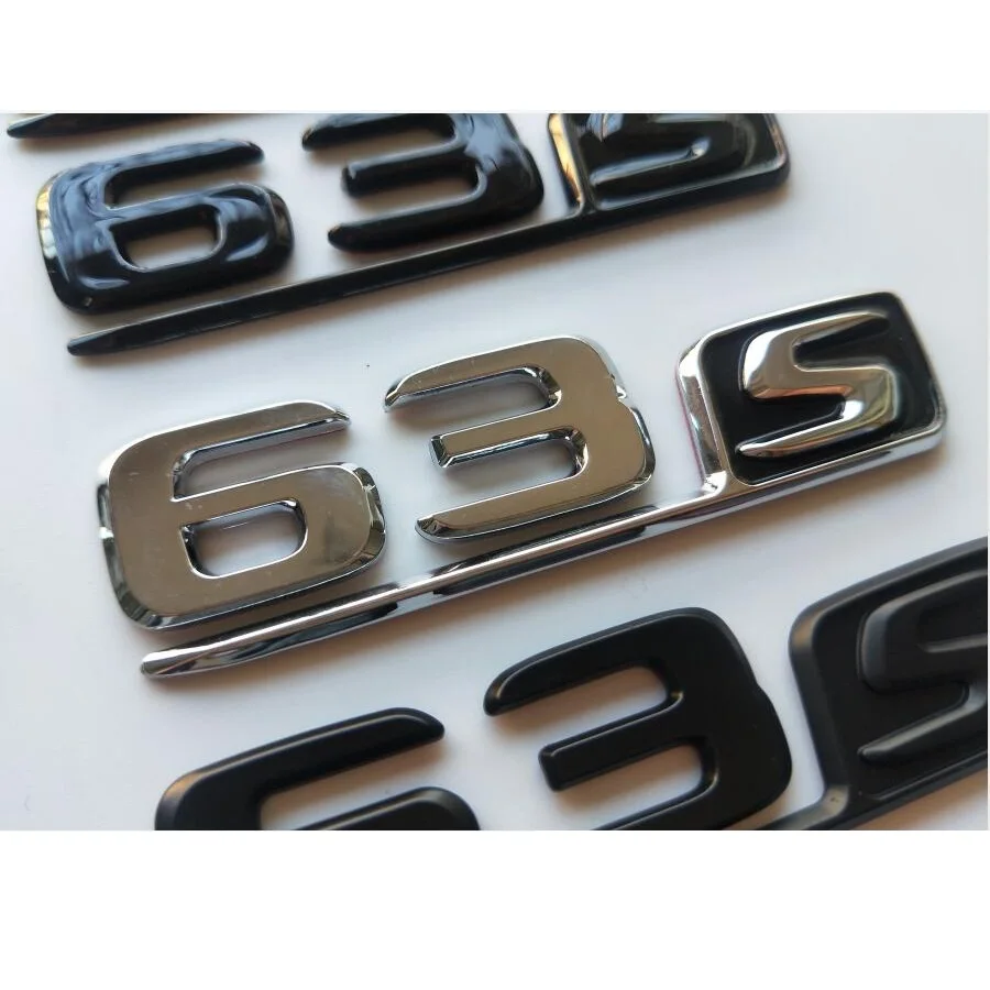 메르세데스 벤츠 X290 쿠페 AMG GT 63 S GT63S 용 크롬 블랙 문자 트렁크 배지 엠블럼 Stikcer