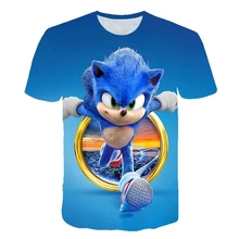 Nowa koszulka dziecięca Sonic 3D koszulka dla dzieci w wieku 4-14 lat zabawa dla chłopców koszulka dla dzieci Cute Kids 2021 koszulka letnia dla dzieci Top All cool 4T-14T tanie tanio POLIESTER CN (pochodzenie) Lato 4-6y 7-12y 12 + y Damsko-męskie moda W stylu rysunkowym REGULAR Z okrągłym kołnierzykiem