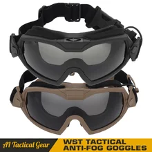 

Tactical Goggles with Fan Anti-fog UV Protection Hiking Cycling Airsoft Glasses Tactical Paintball Airsoft Safety Eye Protection