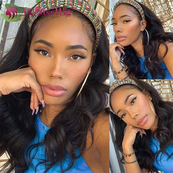 

Headband Wigs Body Wave Human Hair Wigs For Black Women Headband Wig Human Hair Headband Scarf Wigs Full Machine Made Wig