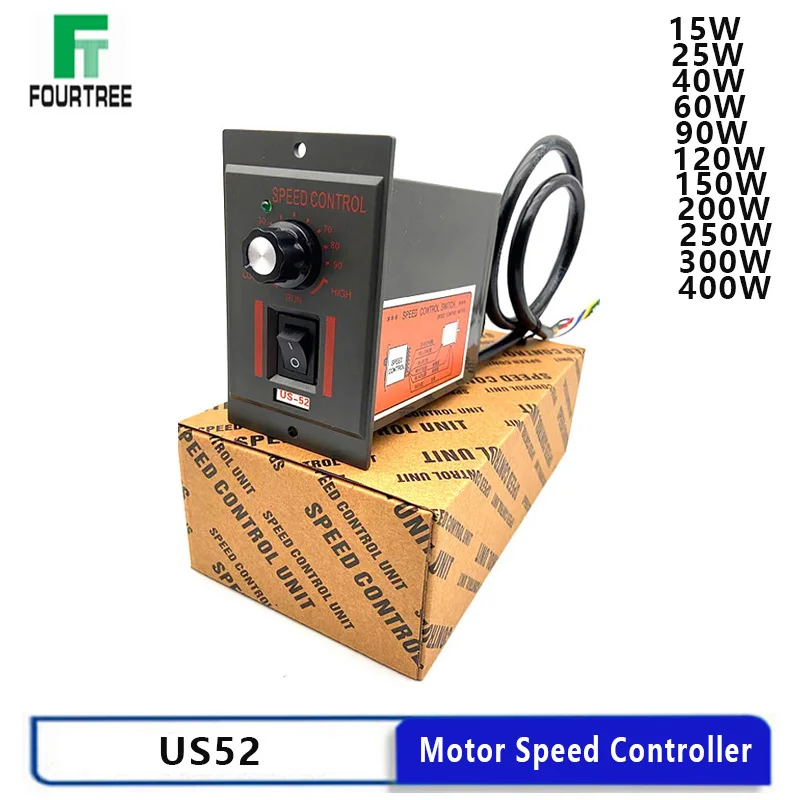 Motor Speed Pinpoint Regulator Controller US52 AC 220V 50/60HZ Forward & Backward Governor 15-400W | Обустройство дома