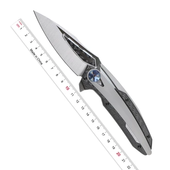 

New ZT0999 folding knife M390 blade CF + titanium alloy handle camping tactical hunting outdoor survival tools kitchen supplies