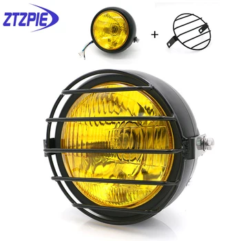 

CG125 Retrofit Retro Motorcycle Headlight GN125 Retro Black Shell Round Headlight Motorcycle Accessories Headlight Mesh
