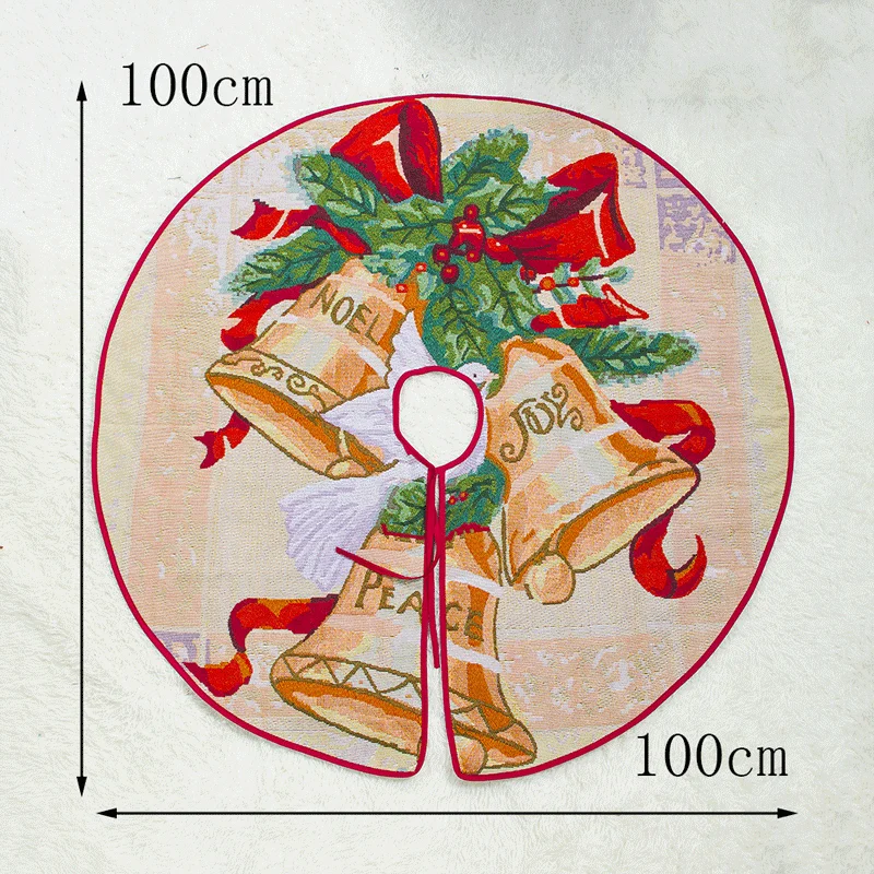 Christmas tree dress polyester printed red fruit bell room 100cm Christmas tree decoration 2020 New Year festival party supplies