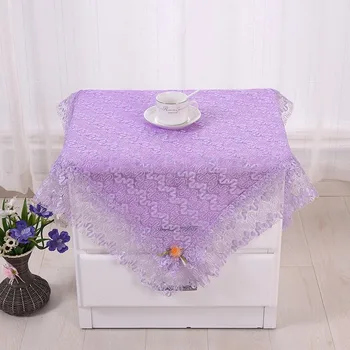 

Tea table cloth lace dust shield household multi-cloth double-layer solid color ice silk dragon table cloth tablecloth