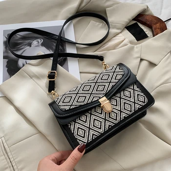 

Fashion Envelope Crossbody Bags Female PU Leather Ethnic Style Shoulder Handbags Popular Simple Female Daily Bag