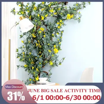 

Fake Silk Flowers Vine Home Decoration Hanging Garland Party Dried Leaf Supplies Fake Wedding Decoration H6L0