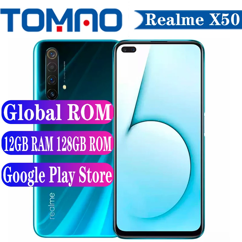Глобальный Встроенная память Realme X50 5G мобильный телефон 6 57 дюймов 12 Гб + 128 ГБ