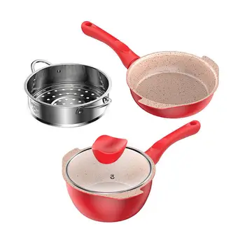 

Baby Food Supplement Pot Baby Non-stick Pan Milk Pot Soup Pot Omelette Pot Children Maifan Stone Wok Cooking Pots and Pans Set