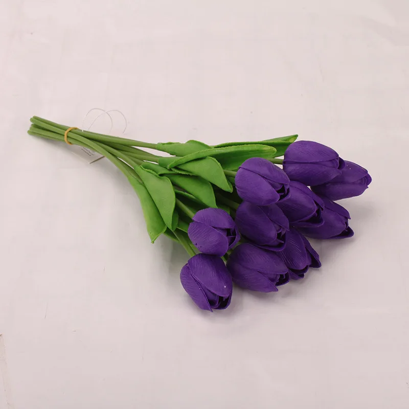 10 шт./партия ПУ-тюльпаны, искусственные цветы, настоящие на ощупь, искусственные, для декора, мини тюльпаны для дома, свадебные украшения, шелковые цветы