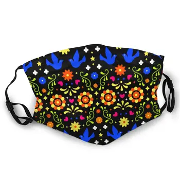 

Flowers Leaves Bird Double-sided printed dustproof and windproof mask, can be cleaned and reused, suitable for outdoor sports