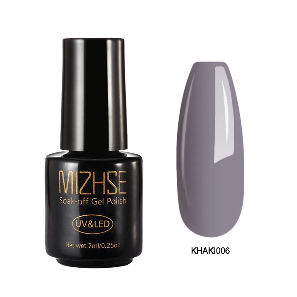 X-Khaki006 MIZHSE 7 мл модный розовый цвет серия УФ гель лак для ногтей Гель-лак Длительное впитывание УФ-гель для ногтей горячий Гель-лак салон - Цвет: X-Khaki006