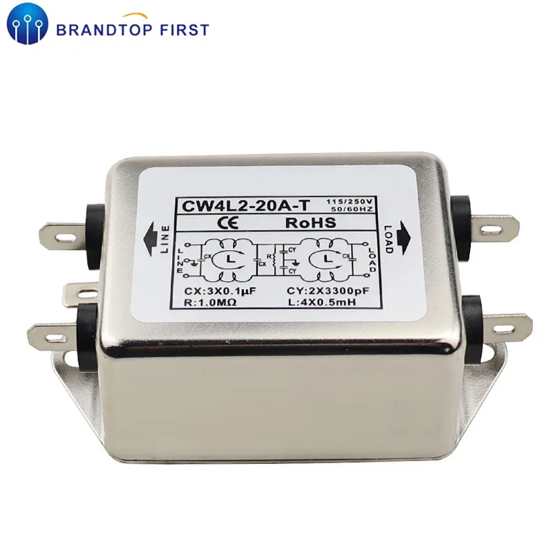 EMI сетевой фильтр CW4L2-20A 10A-T двойной фильтр очиститель