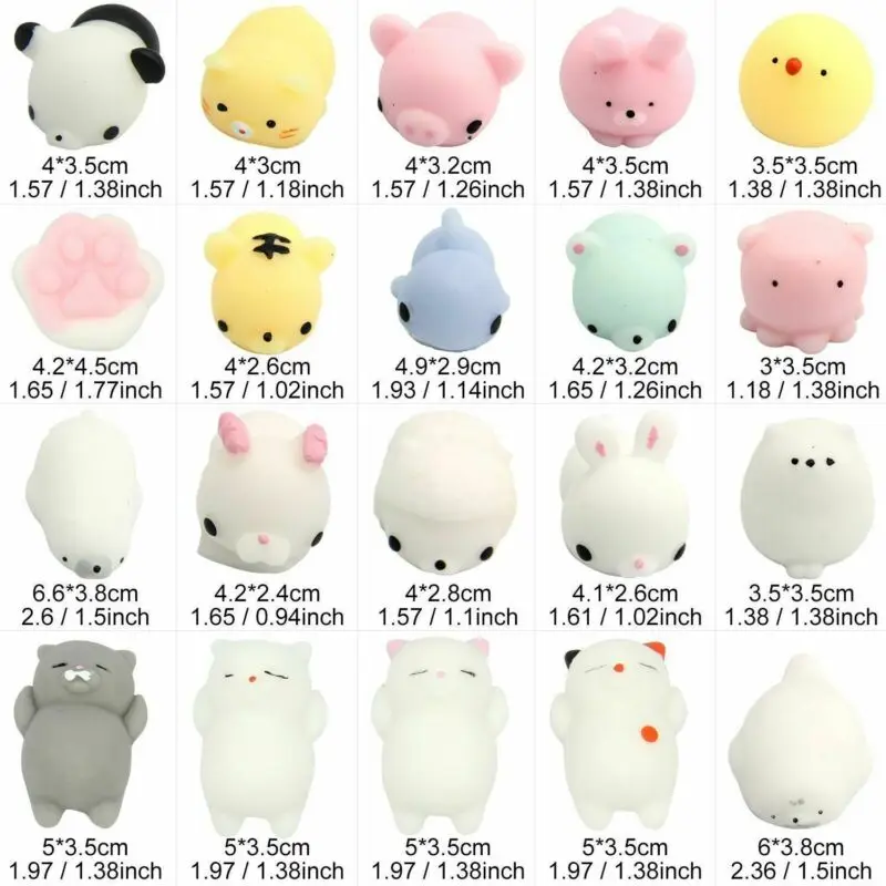 Милые игрушки Mochi Squishies, детские игрушки, животные, Непоседа, стресс, милые Kawaii Rilakkuma, игрушки для снятия стресса, сжимаемые игрушки