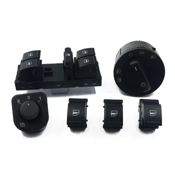 

Mirror switch headlight switch window switch for Volkswagen VW jetta mk5 golf 5 6 tiguan passat b6 CC 6PCS/SET