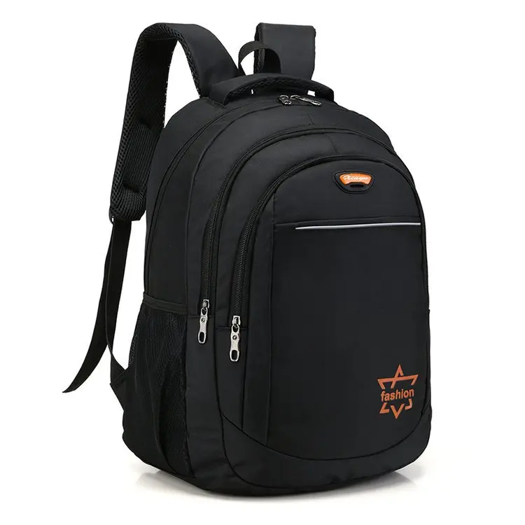 

Customizable Men Backpack Printing Logo Casual Computer Bag Solid Color Oxford Packsack Sports Bag