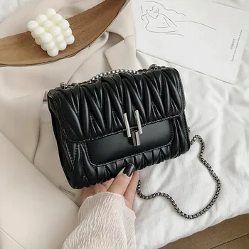 

PU Leather Small Shoulder Messenger Bags Designer New Chain Lock Crossbody Bag Female Travel Mini Bags For Women 2020 Sac A Main