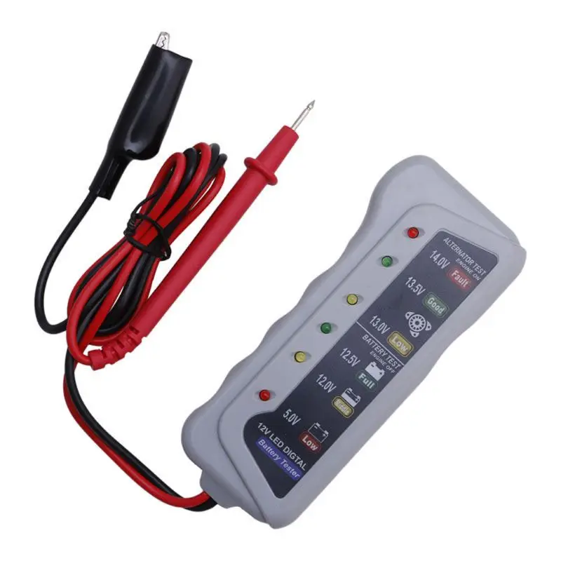 

Drop Shipping New Sell 12V 6 LED Display Battery Tester Car Batter / Alternator Monitor Device