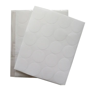 120 adesivi 35 mm DIAMETRO forma rotonda BIANCO adesivo di carta BIANCO PER STAMPA fai da te
