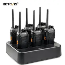 6 adet Retevis RT27 Walkie Talkie + altı yollu şarj cihazı PMR radyo PMR446/FRS VOX USB şarj taşınabilir 2 yönlü radyo için otel/restoran