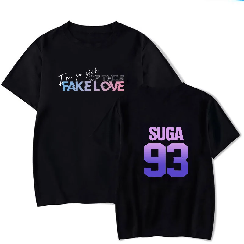 t-shirt 1 Kpop Футболка с имитацией любви 92jin 97jungkook Алфавит принт Bangtan мальчики Harajuku короткий рукав пуловер Футболка - Цвет: t-shirt 1