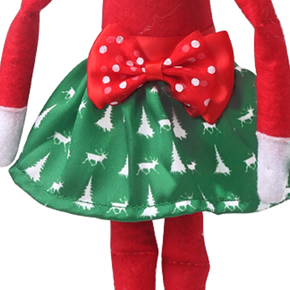 Christmas Elf Doll Fairy Red Clothes Bow Skirt Dress Toys For Children Accessories Christmas Gift Elves(No Doll)m29 Christmas Elf Doll Fairy Red Clothes Bow Skirt Dress Toys For Children Accessories Christmas Gift Elves(No Doll)m29
