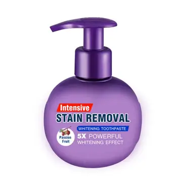 

Whitening Toothpaste Baking Soda Toothpaste With Press Type Blueberry Scent Toothpaste Strong Whitening Effect