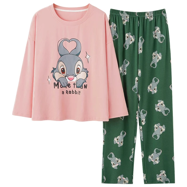 Disney Cartoon Snow White Dwarf Long Pajamas Set Lady Autumn Winter Cotton Long Sleeve Trousers Suit Printing Kawaii Pyjamas Set 3521