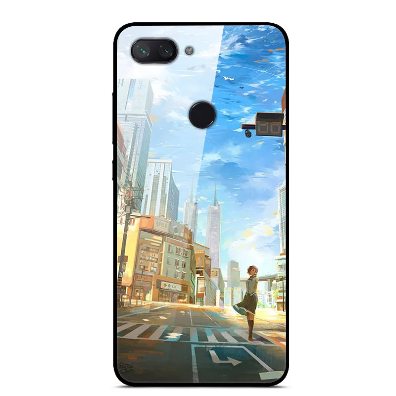 Для Xiaomi mi 8 Lite чехол из закаленного стекла Жесткий Чехол для задней панели для Xiaomi mi 8 Pro чехол мягкий TPU бампер для Xio mi 8 SE M8 Lite - Цвет: 30