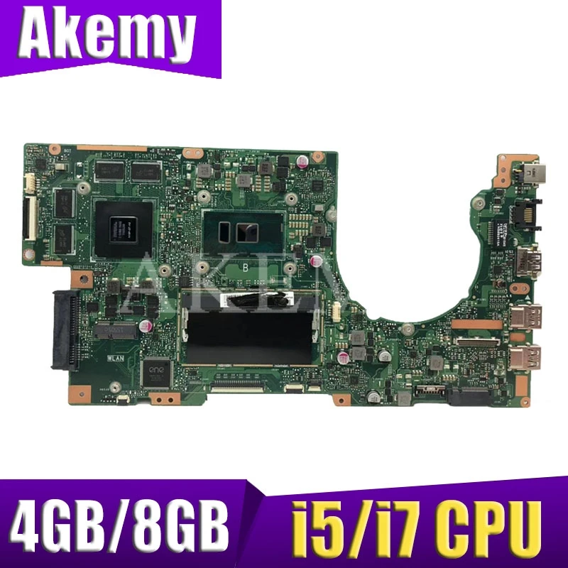 Xinkai Для ASUS K501U K501UX K501UB A501U материнской платы ноутбука основной W / слот 4GB 8GB i5 i7 CPU
