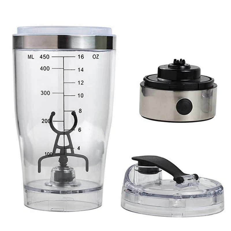 450Ml Electric Protein Shaker Usb Shaker Bottles Milk Coffee Blender Water Bottle Movement Vortex Tornado Smart Mixer