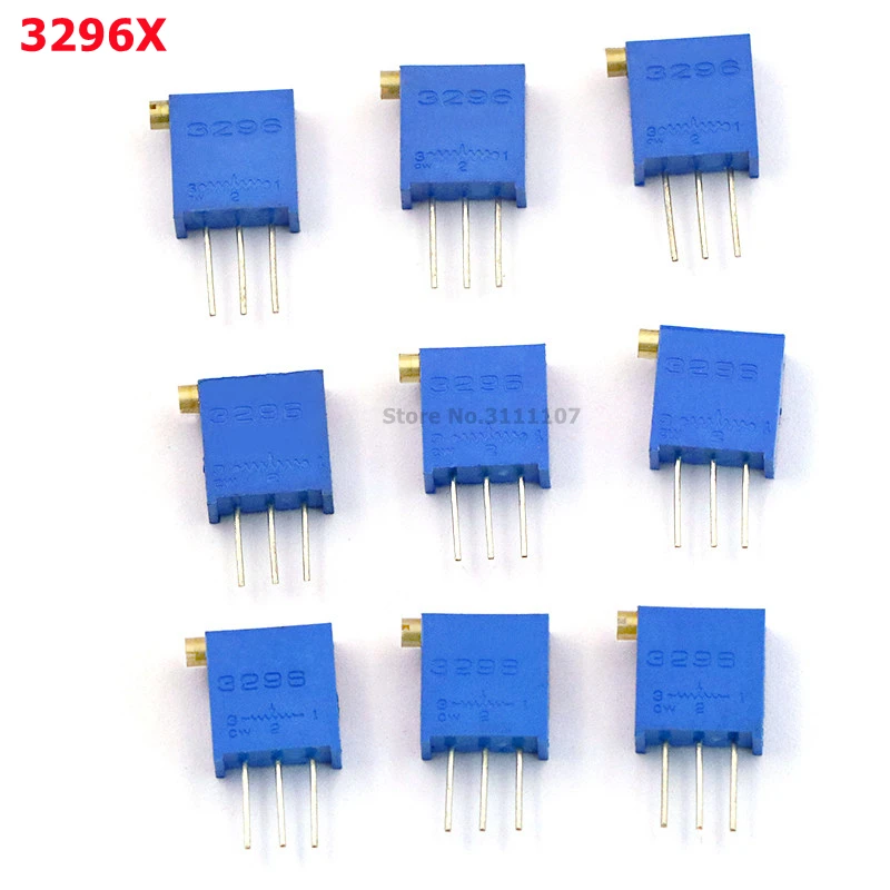 10PCS 3296 3296X series resistanceohm Trimpot Trimmer Potentiometer 1K 2K 5K 10K 20K 50K 100K 200K 500K 1M ohm 100R 200R 500R