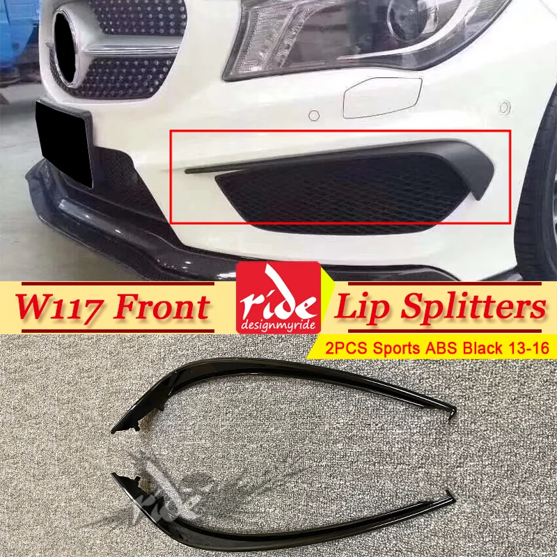 W117 спортивный автомобиль Передние Губы сплиттеры крыло спойлер для Benz CLA
