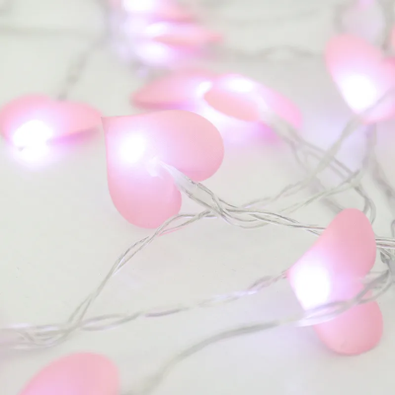 1 м 10 лампа фото клип светодиодный батарейный блок Светодиодная лента светильник свадебное украшение для дома детский душ вечерние украшения гирлянды натальные - Цвет: Love Pink