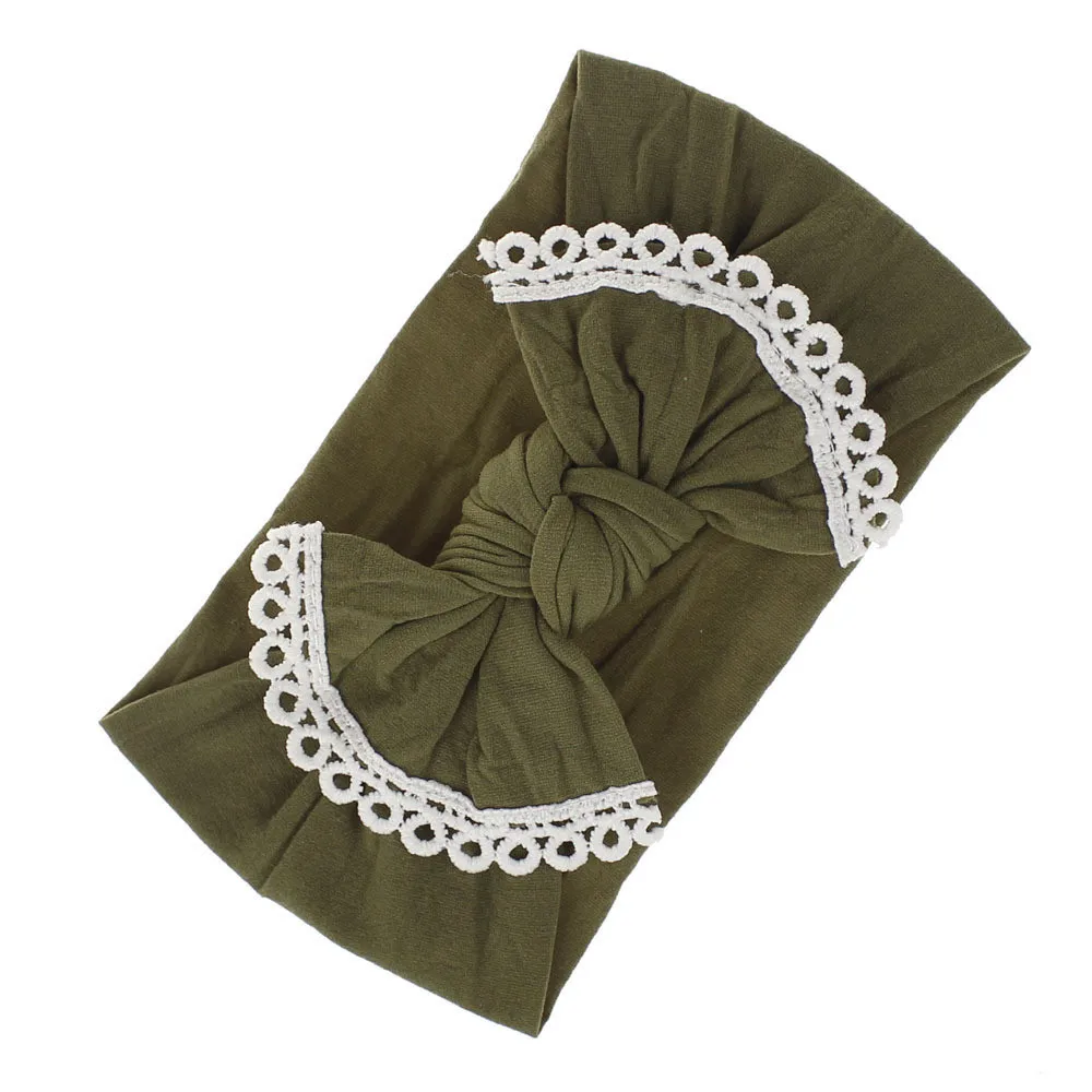 2020 Brand New Newborn Toddler Baby Girls Baby Bow Lace Elastic Hair Headband Hair Accessories Baby Gifts