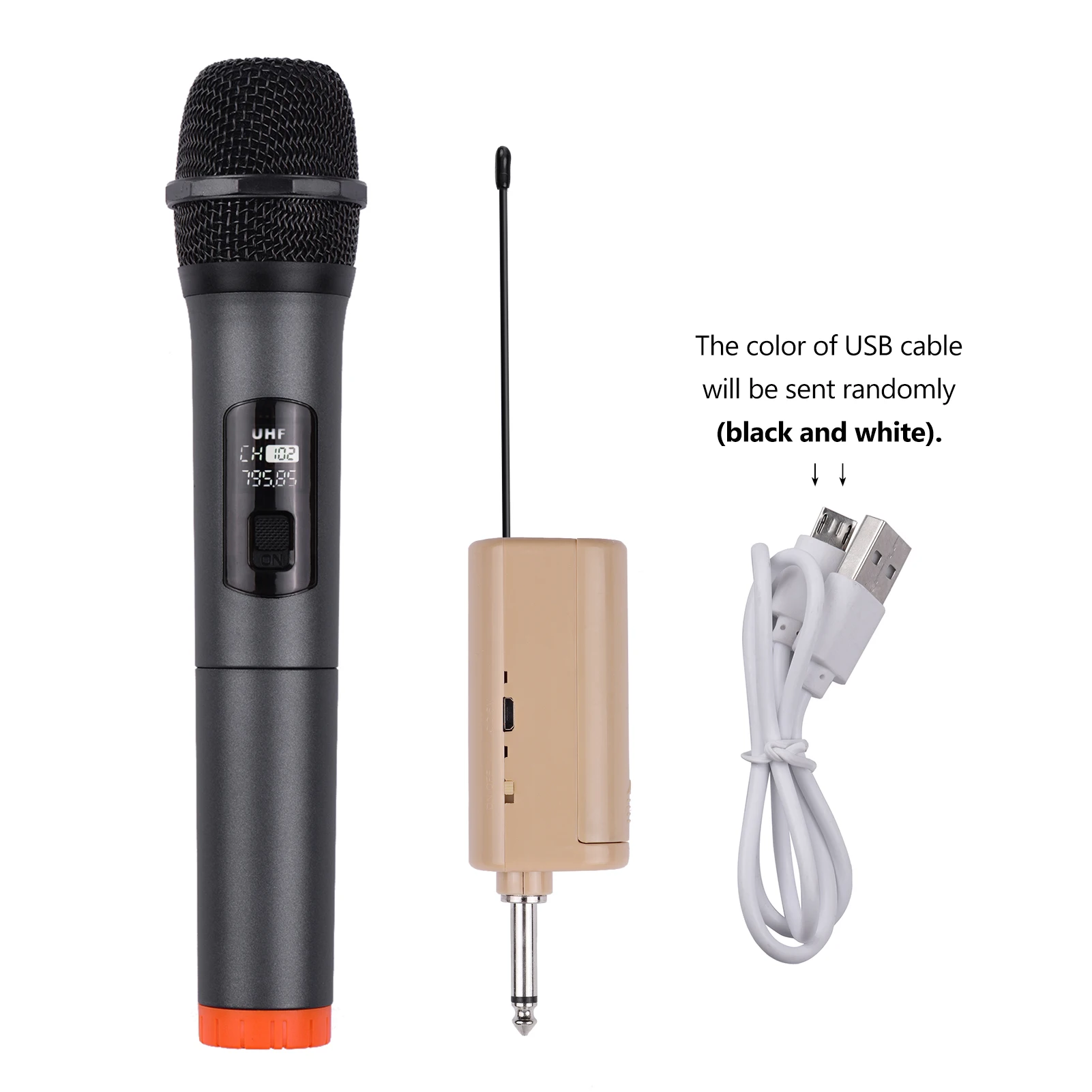 

Handheld Wireless Microphone UHF Dynamic Mic Portable Mini Receiver 6.35mm Plug for Karaoke Speech Meeting Stage Performance