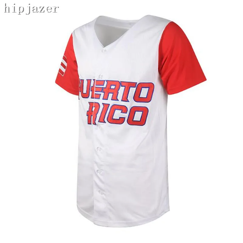 Movie jerseys Men PUERTO RICO Baseball Jersey 21#Clemente Whtie For street hiphop baseball tops