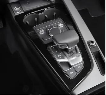 

Car Styling For Audi A4 B9 LHD Stickers Decorative Cover trim Control Gear Shift Panel stainless steel lnterior auto Accessories