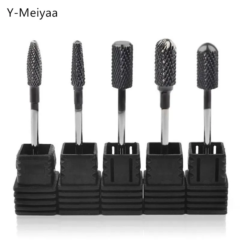 

1PC Black Nail Drill Bits For Electric Drill Manicure Machine Accessory Tungsten Carbide Ceramic Milling Cutter Nail Files 30