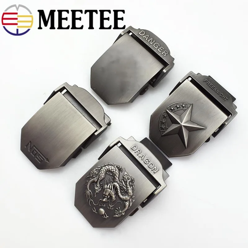 Металлический ремень Meetee шириной 3 8 см мужской тактический с пряжкой из сплава