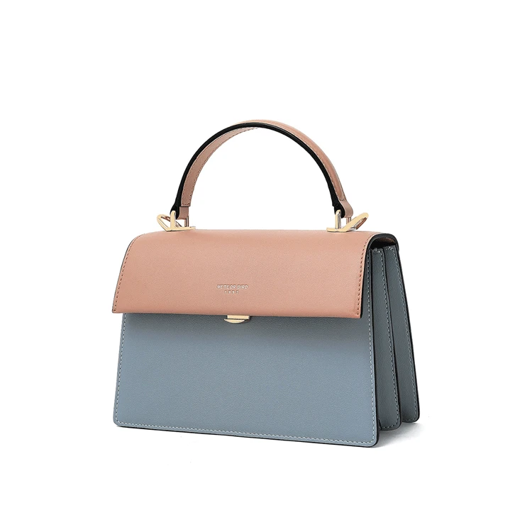 

3 Ladies 'new college style cowhide handbag sweet simple oblique cross real purse 190728 bobo