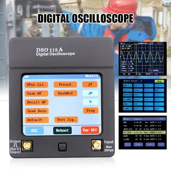 

DSO112A TFT Mini Digital Oscilloscope Portable USB Oscilloscope Interface 2MHz 5Msps with Touch Screen QP2