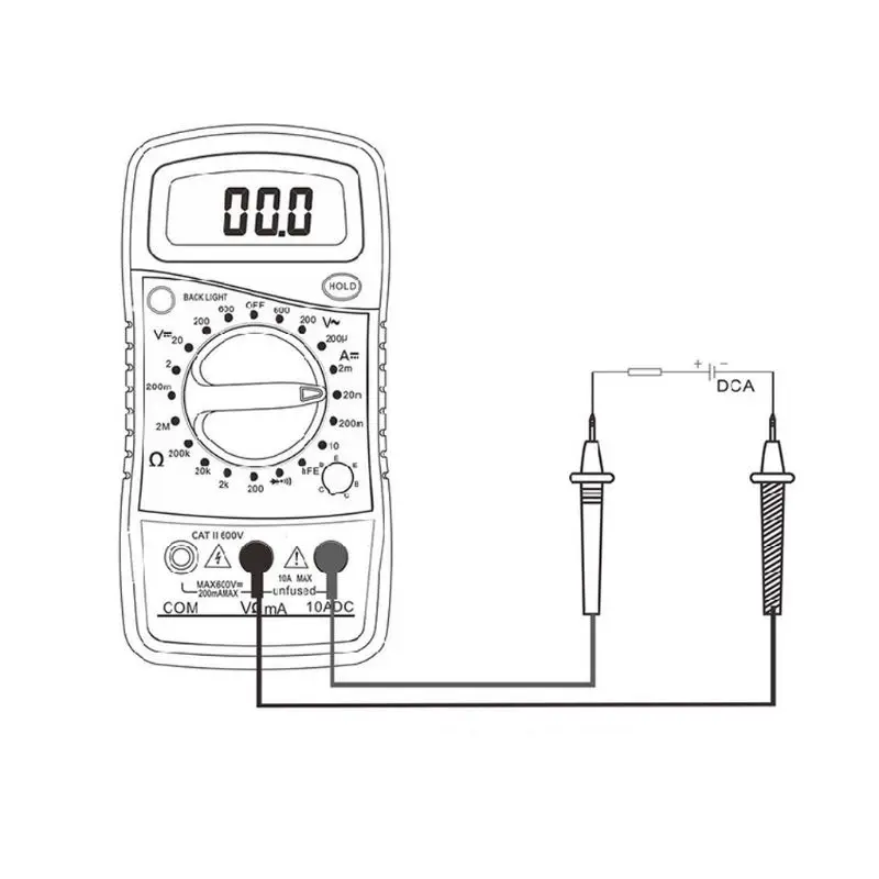 OOTDTY DT850L Ручной цифровой мультиметр ЖК-дисплей 1999 отсчетов AC/DC тестер Амперметр дропшиппинг 63HF